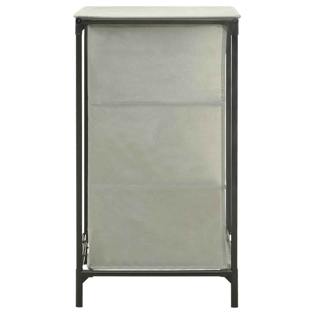vidaXL Schoenenrek 57x36x61 cm nonwoven stof en staal grijs