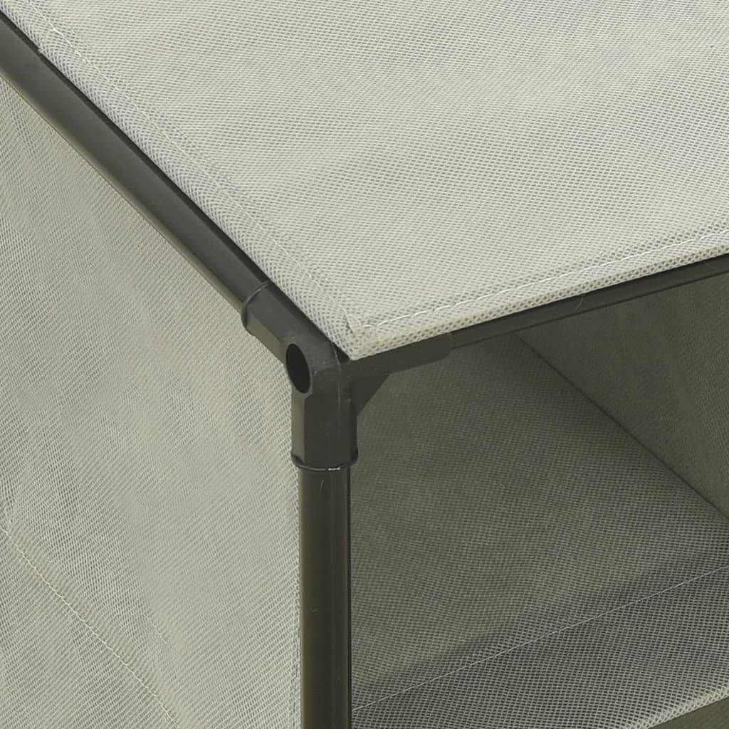 vidaXL Schoenenrek 57x36x61 cm nonwoven stof en staal grijs