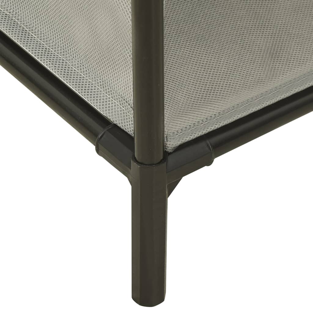 vidaXL Schoenenrek 57x36x61 cm nonwoven stof en staal grijs