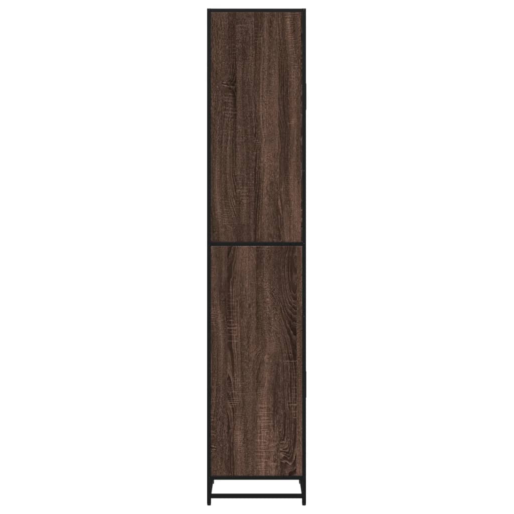 vidaXL Badkamerkast 35x37,5x188,5 cm hout en metaal sonoma eikenkleur - Aashly
