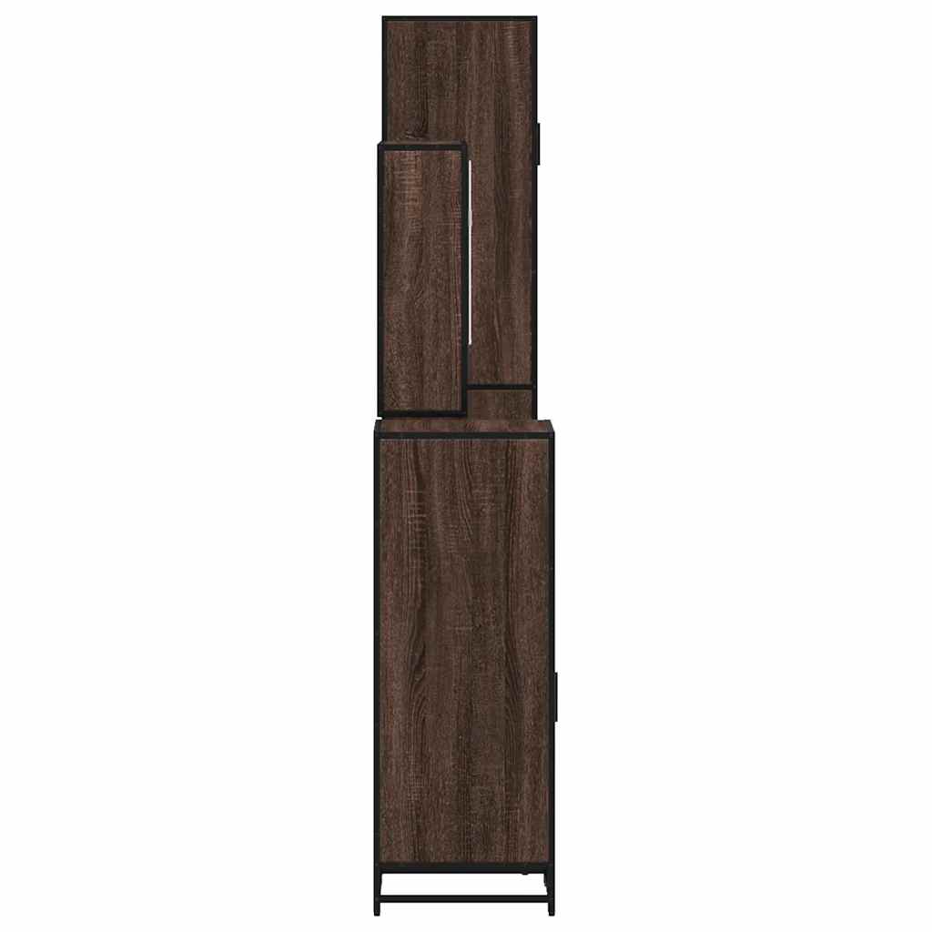 vidaXL 4-delige Badkamermeubelset bewerkt hout sonoma eikenkleurig - Aashly