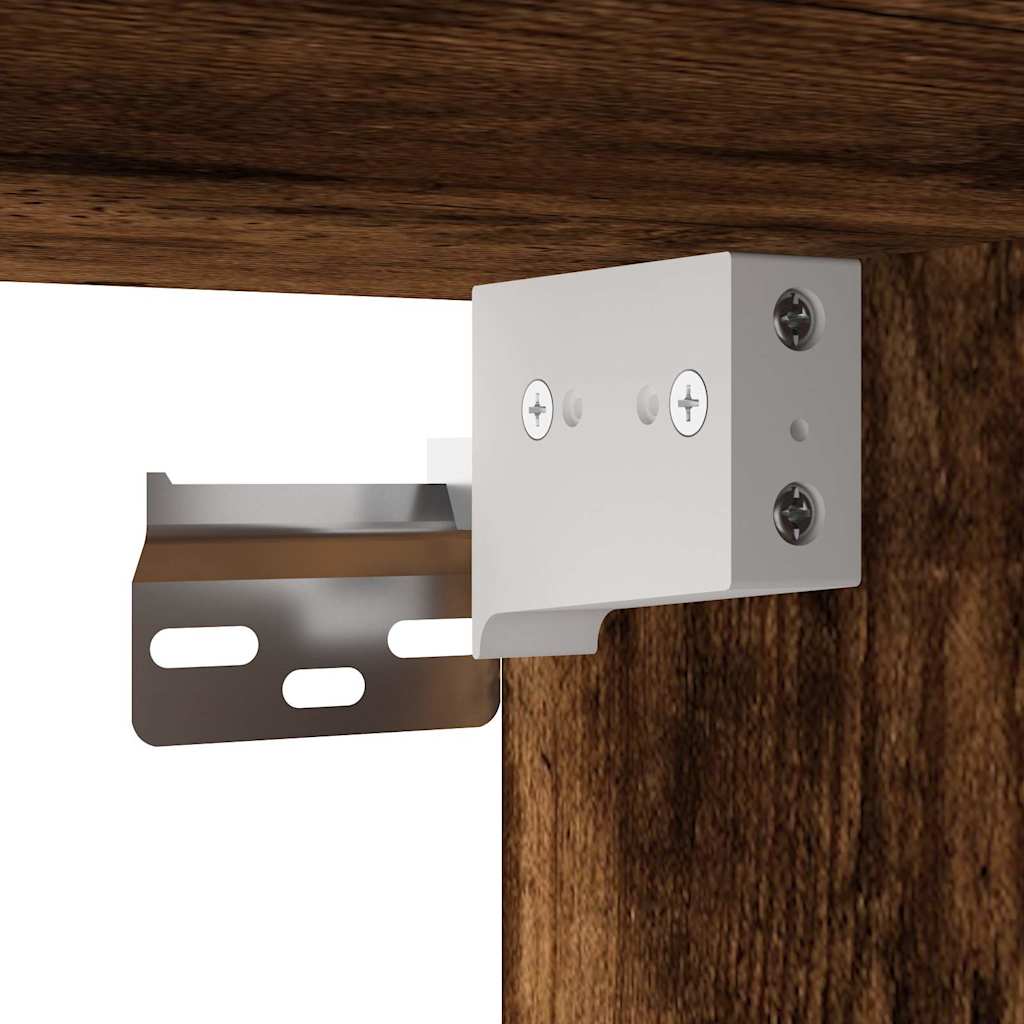 vidaXL 4-delige Badkamermeubelset bewerkt hout bruin eikenkleur - Aashly