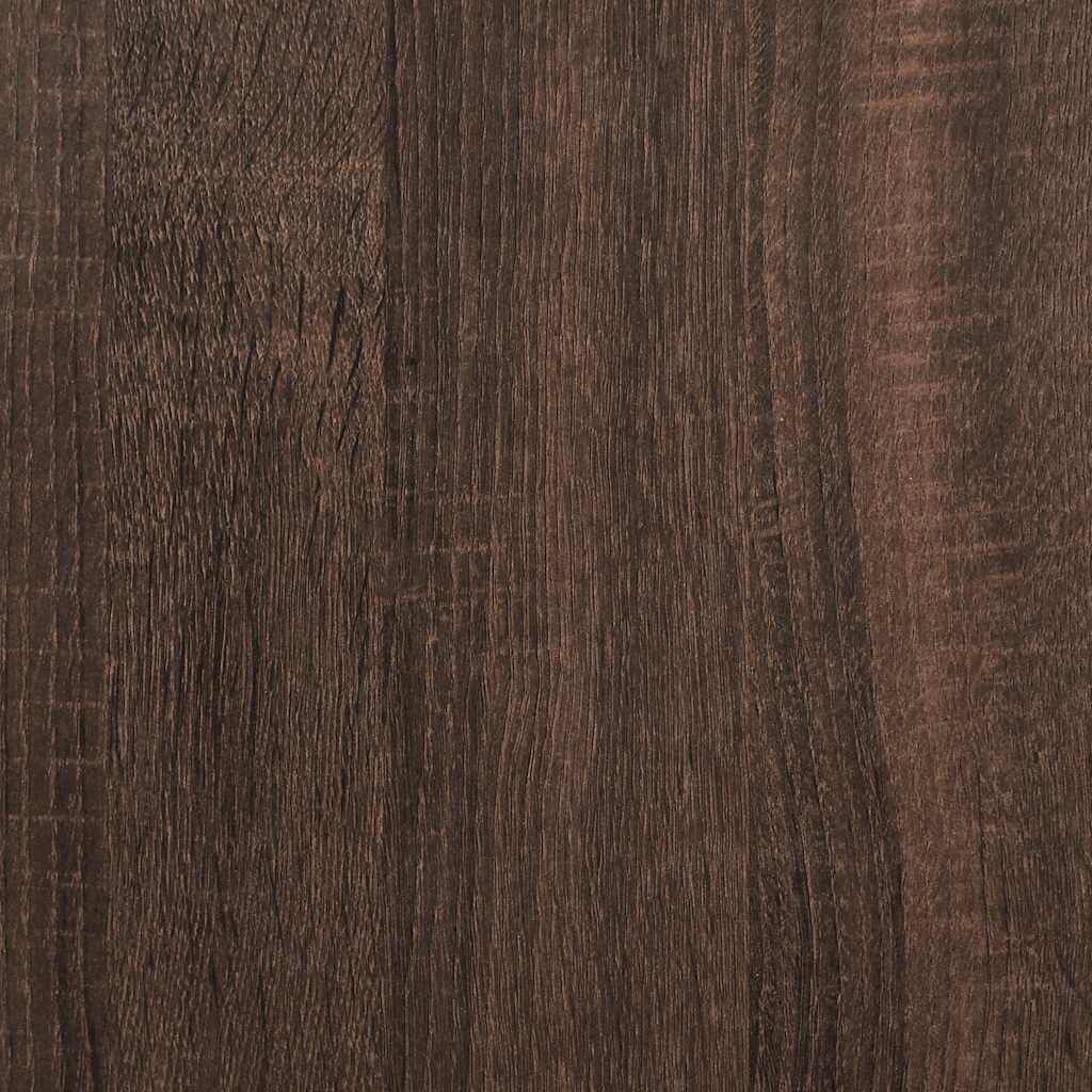 vidaXL 4-delige Badkamermeubelset bewerkt hout gerookt eikenkleurig - Aashly