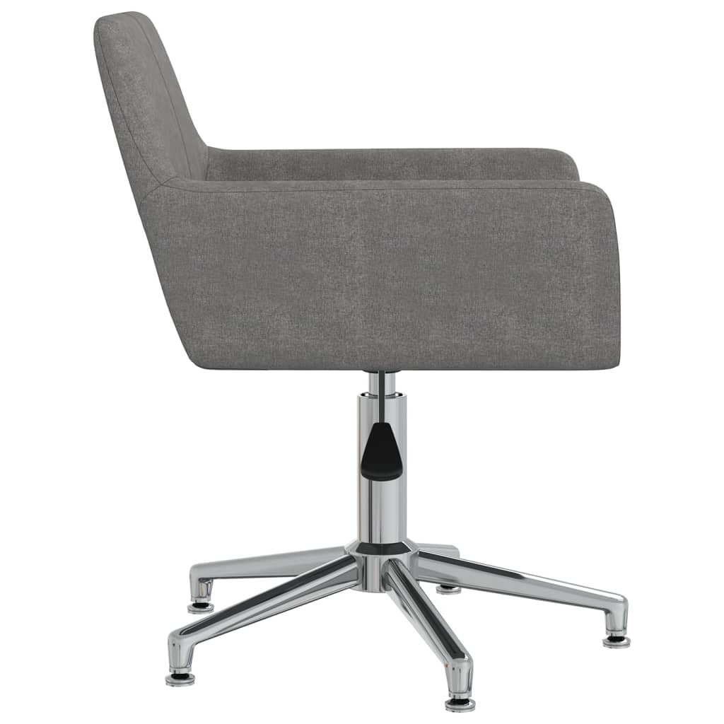 vidaXL Eetkamerstoelen draaibaar 2 st stof lichtgrijs