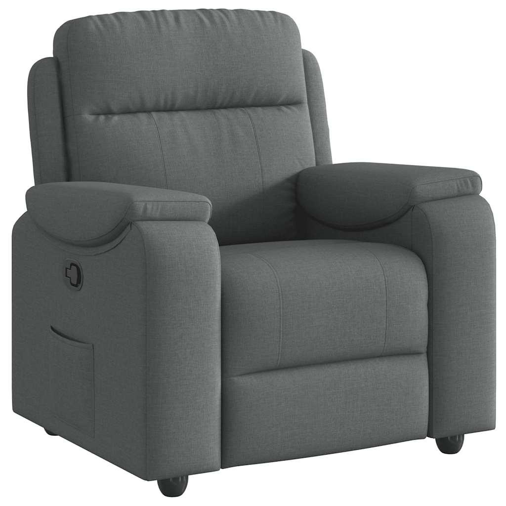 vidaXL Relaxfauteuil donkergrijze stof