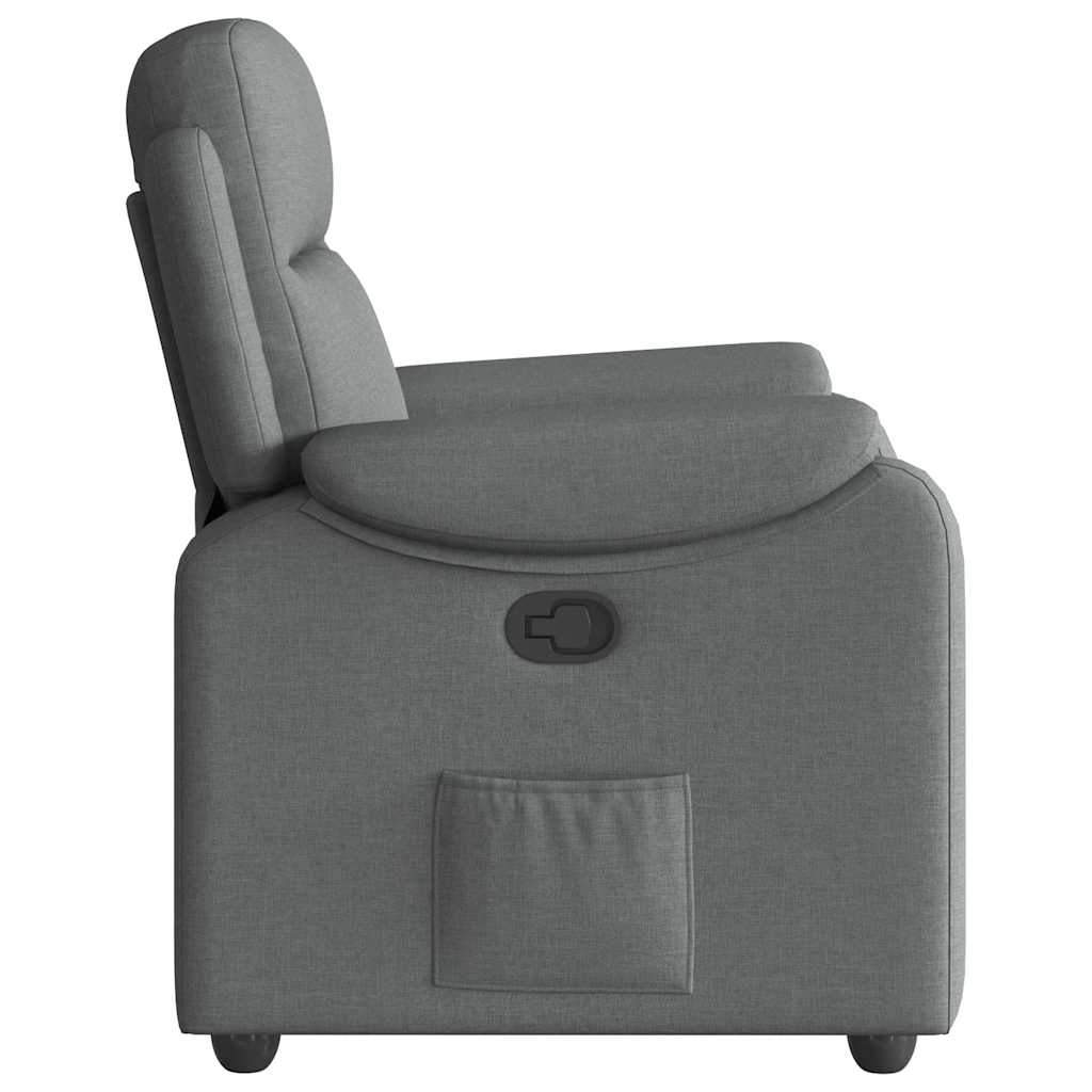 vidaXL Relaxfauteuil donkergrijze stof