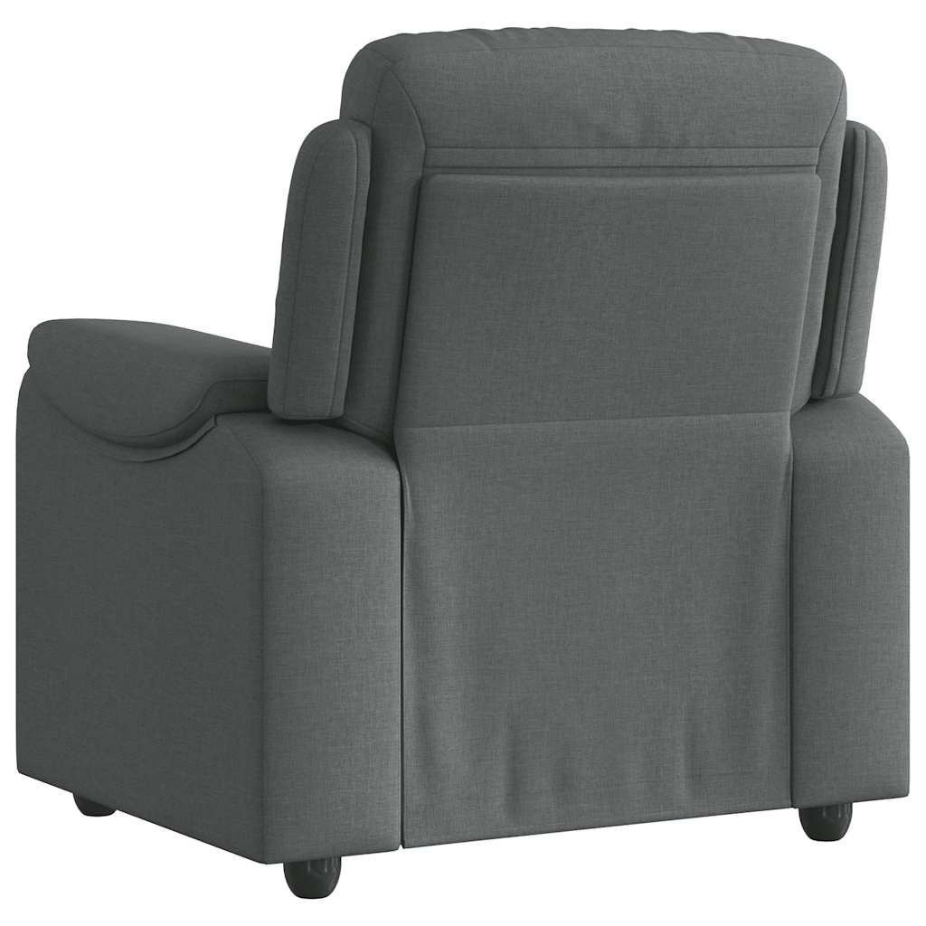 vidaXL Relaxfauteuil donkergrijze stof