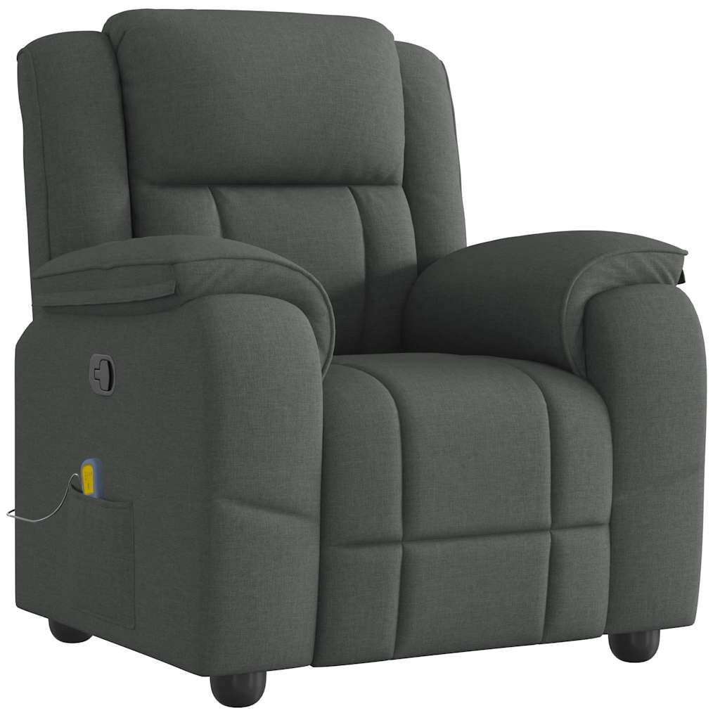 vidaXL Relaxfauteuil donkergrijze stof