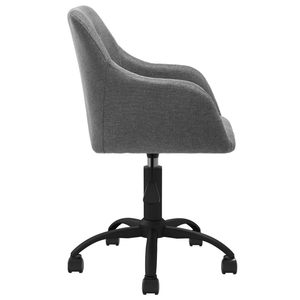 vidaXL Eetkamerstoelen draaibaar 2 st stof lichtgrijs