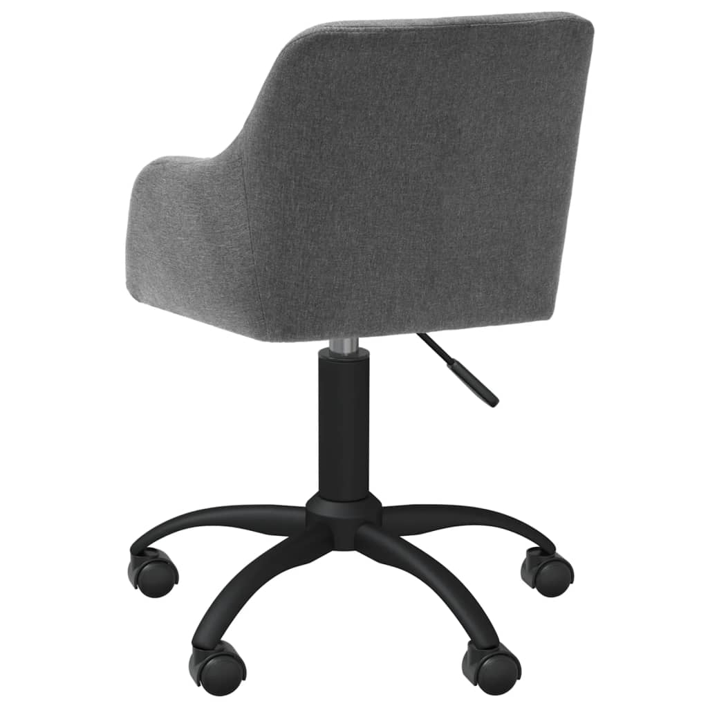 vidaXL Eetkamerstoelen draaibaar 2 st stof lichtgrijs