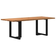 vidaXL Eettafel rechthoekig 240x90x74 cm massief eikenhout lichtbruin