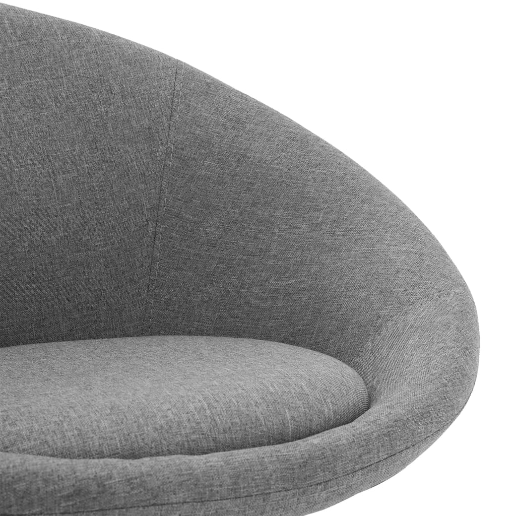vidaXL Eetkamerstoelen draaibaar 2 st stof lichtgrijs