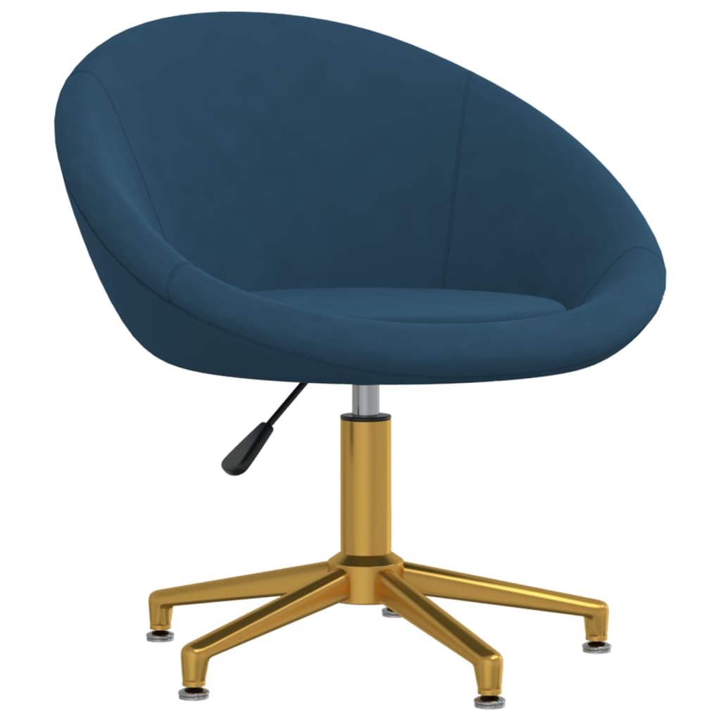 vidaXL Eetkamerstoel fluweel blauw