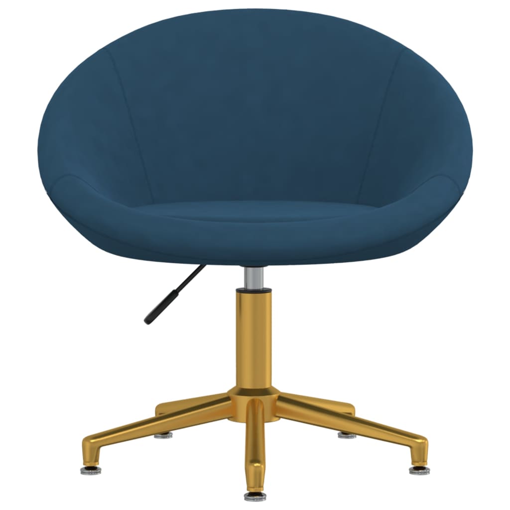 vidaXL Eetkamerstoel fluweel blauw