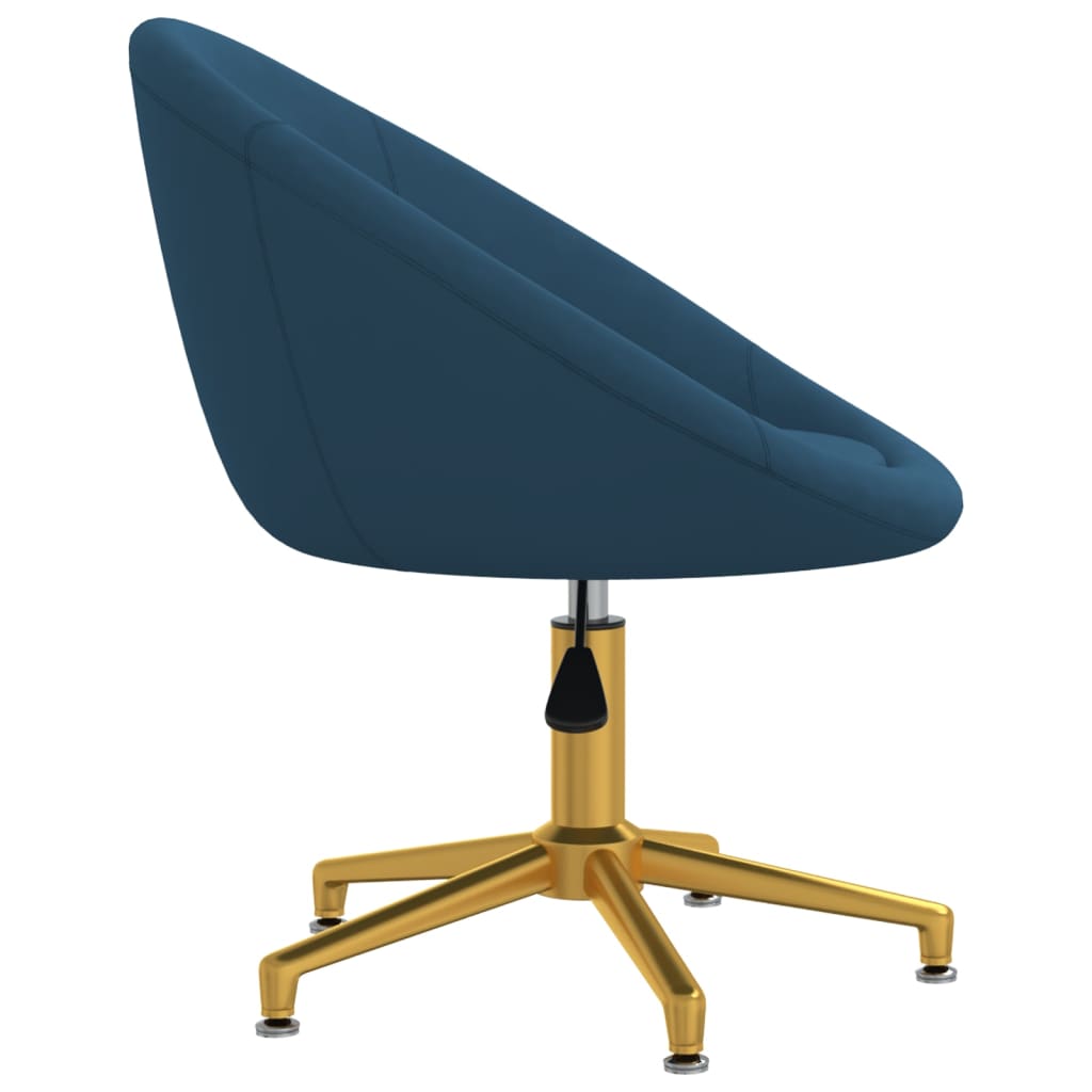 vidaXL Eetkamerstoel fluweel blauw