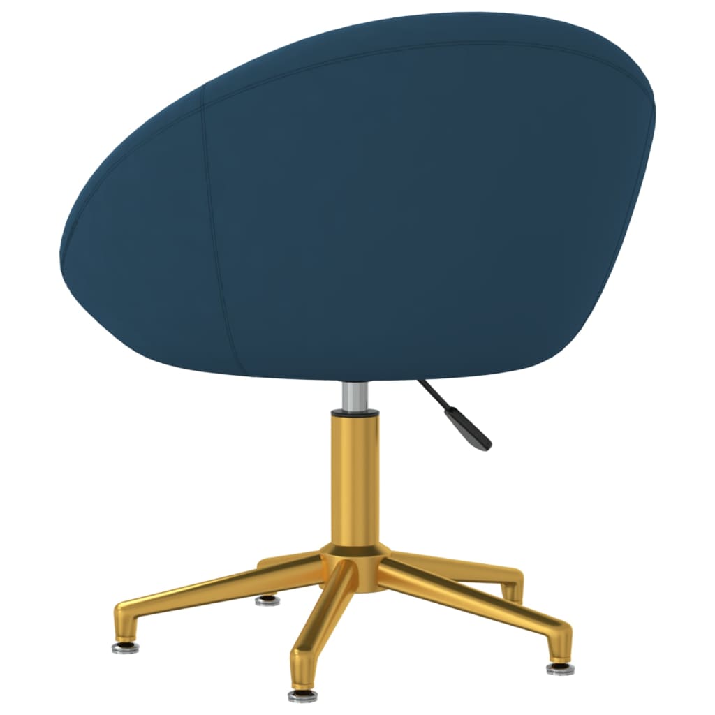 vidaXL Eetkamerstoel fluweel blauw
