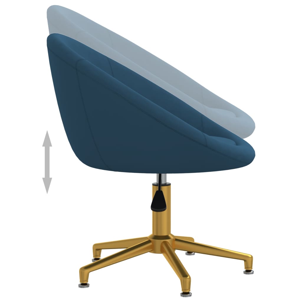 vidaXL Eetkamerstoel fluweel blauw