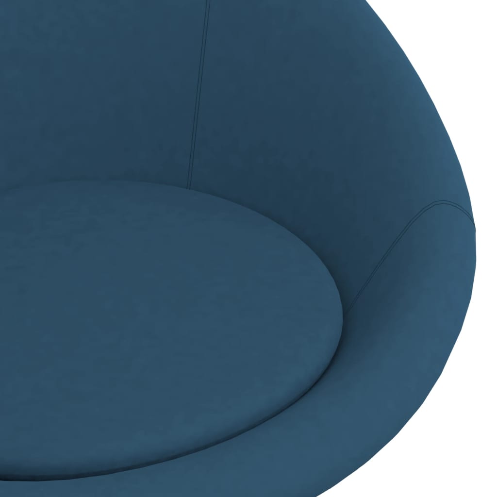 vidaXL Eetkamerstoel fluweel blauw