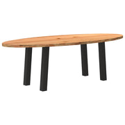 vidaXL Eettafel 180x90x74 cm ovaal massief eikenhout lichtbruin