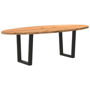 vidaXL Eettafel 280x120x74 cm ovaal massief eikenhout lichtbruin