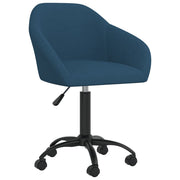 vidaXL Eetkamerstoel draaibaar fluweel blauw