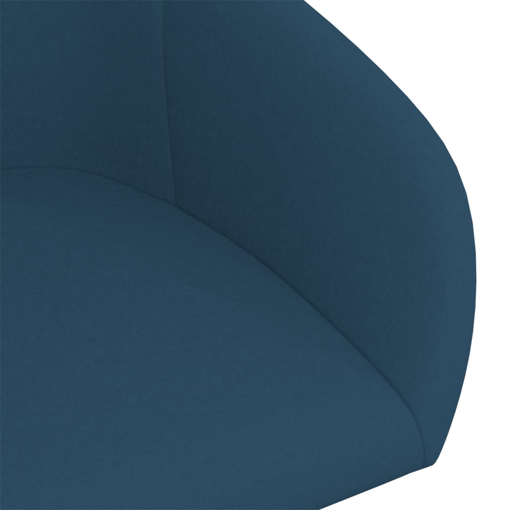 vidaXL Eetkamerstoel draaibaar fluweel blauw
