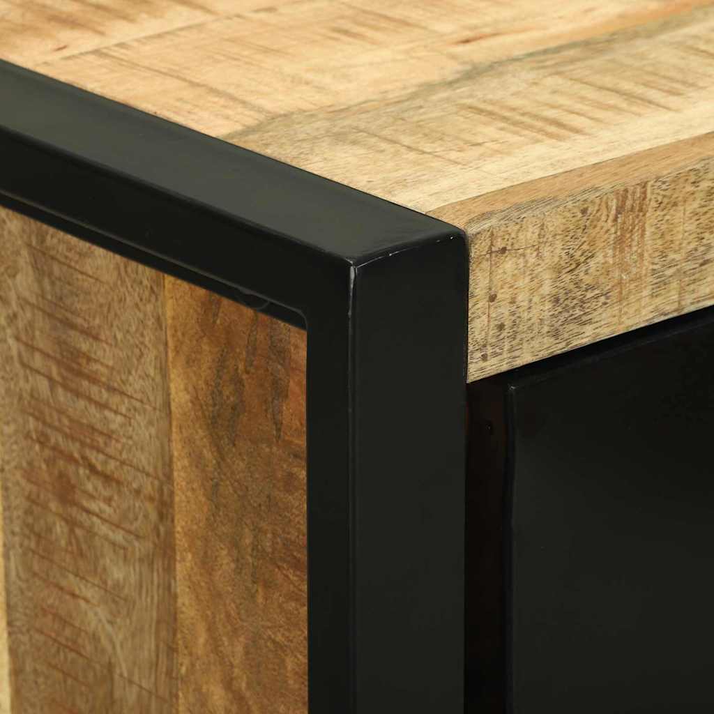 vidaXL Badkamermeubelset met plank met opslag met de deur 2 pcs Bruin Massief Mango Hout