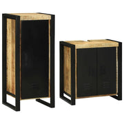 vidaXL Badkamermeubelset met opslag 2 pcs Bruin Massief Mango Hout
