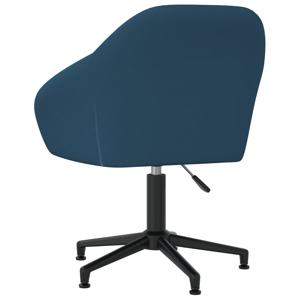 vidaXL Eetkamerstoel draaibaar fluweel blauw