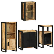 vidaXL Badkamermeubelset Wandgemonteerd 4 pcs Bruin Massief Mango Hout