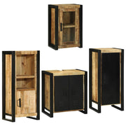 vidaXL Badkamermeubelset Wandgemonteerd 4 pcs Bruin Massief Mango Hout