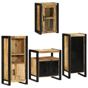 vidaXL Badkamermeubelset Wandgemonteerd 4 pcs Bruin Massief Mango Hout