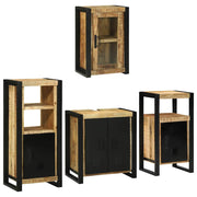 vidaXL Badkamermeubelset Wandgemonteerd 4 pcs Bruin Massief Mango Hout