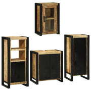 vidaXL Badkamermeubelset Wandgemonteerd 4 pcs Bruin Massief Mango Hout