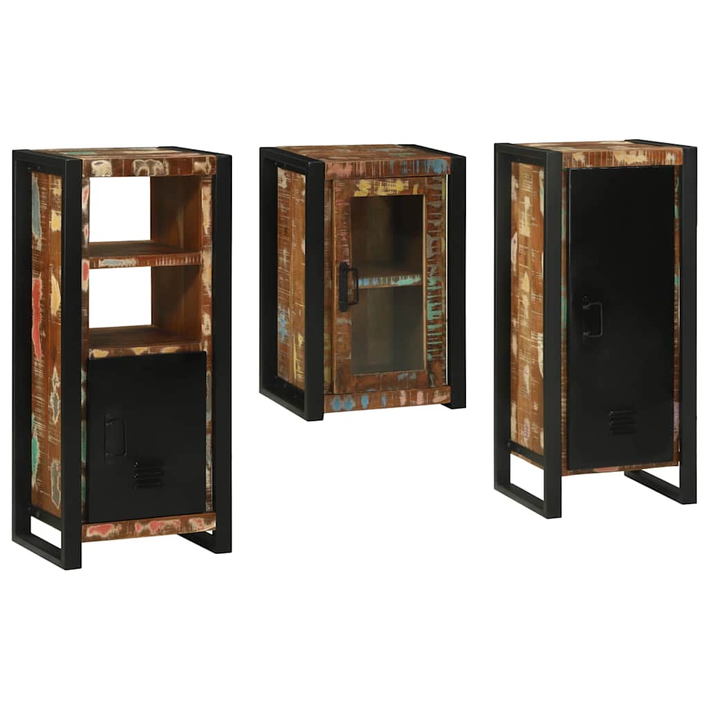 vidaXL Badkamermeubelset Wandgemonteerd 3 pcs Bruin Massief Mango Hout