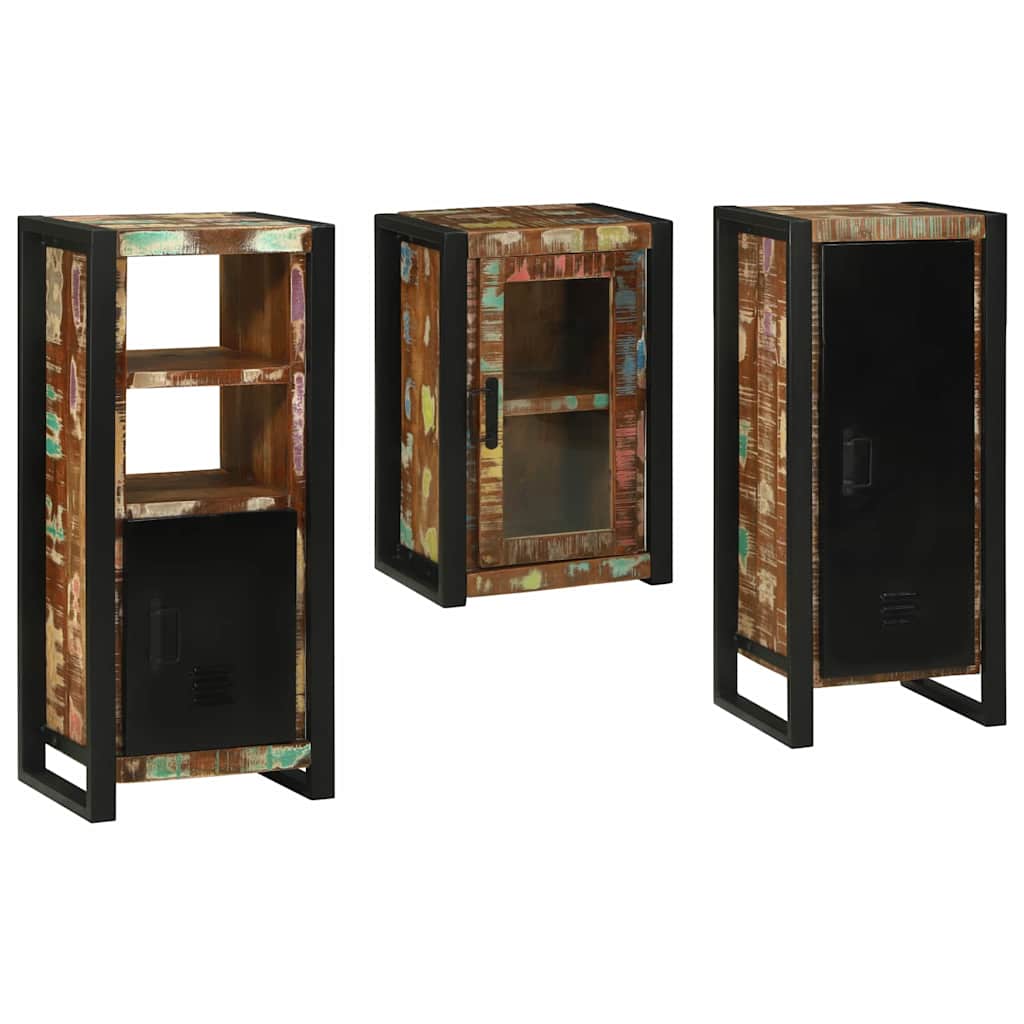 vidaXL Badkamermeubelset Wandgemonteerd 3 pcs Bruin Massief Mango Hout