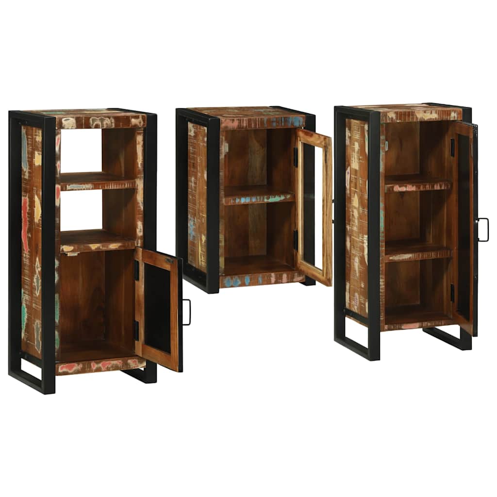 vidaXL Badkamermeubelset Wandgemonteerd 3 pcs Bruin Massief Mango Hout