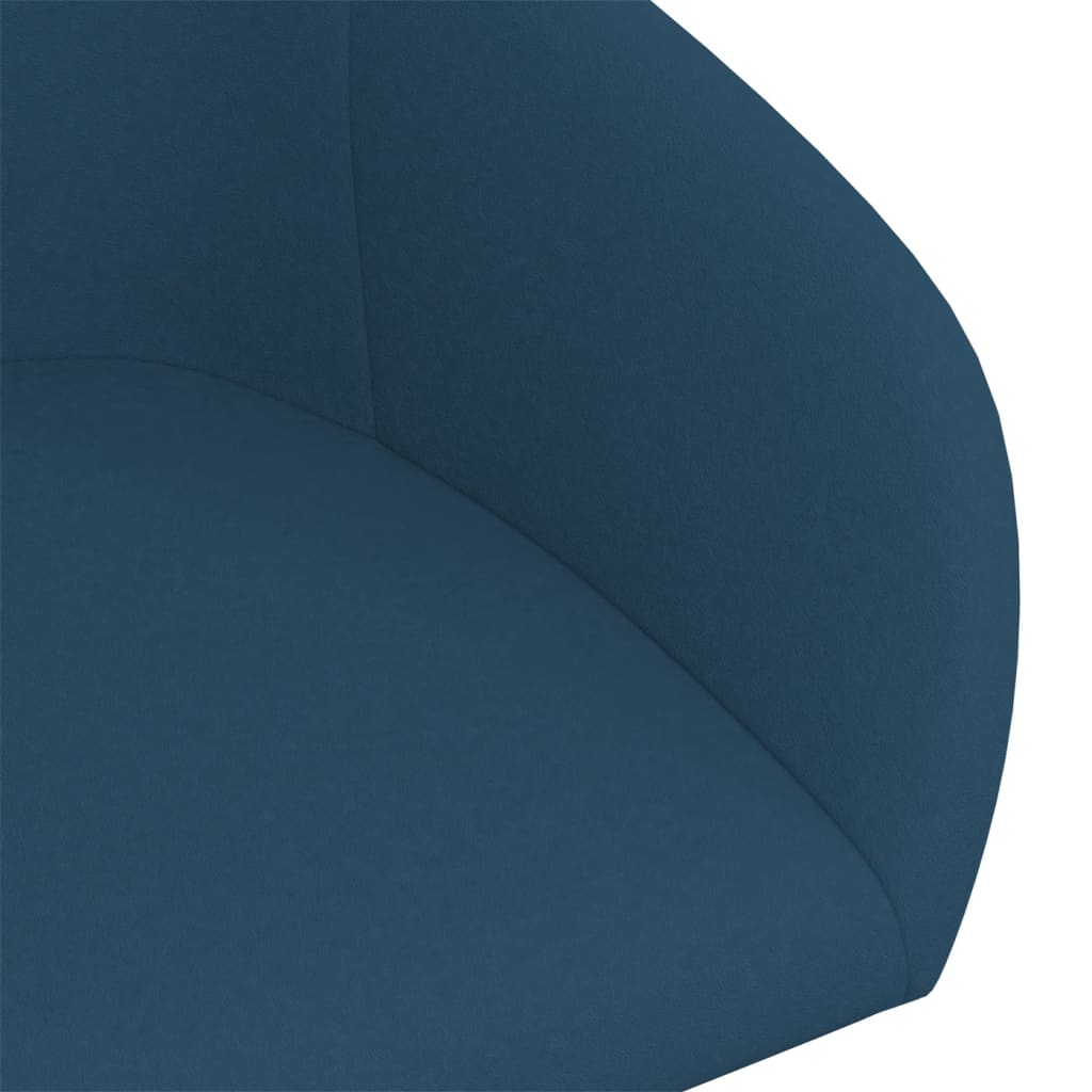 vidaXL Eetkamerstoel draaibaar fluweel blauw
