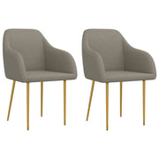 vidaXL Eetkamerstoelen 2 st fluweel lichtgrijs