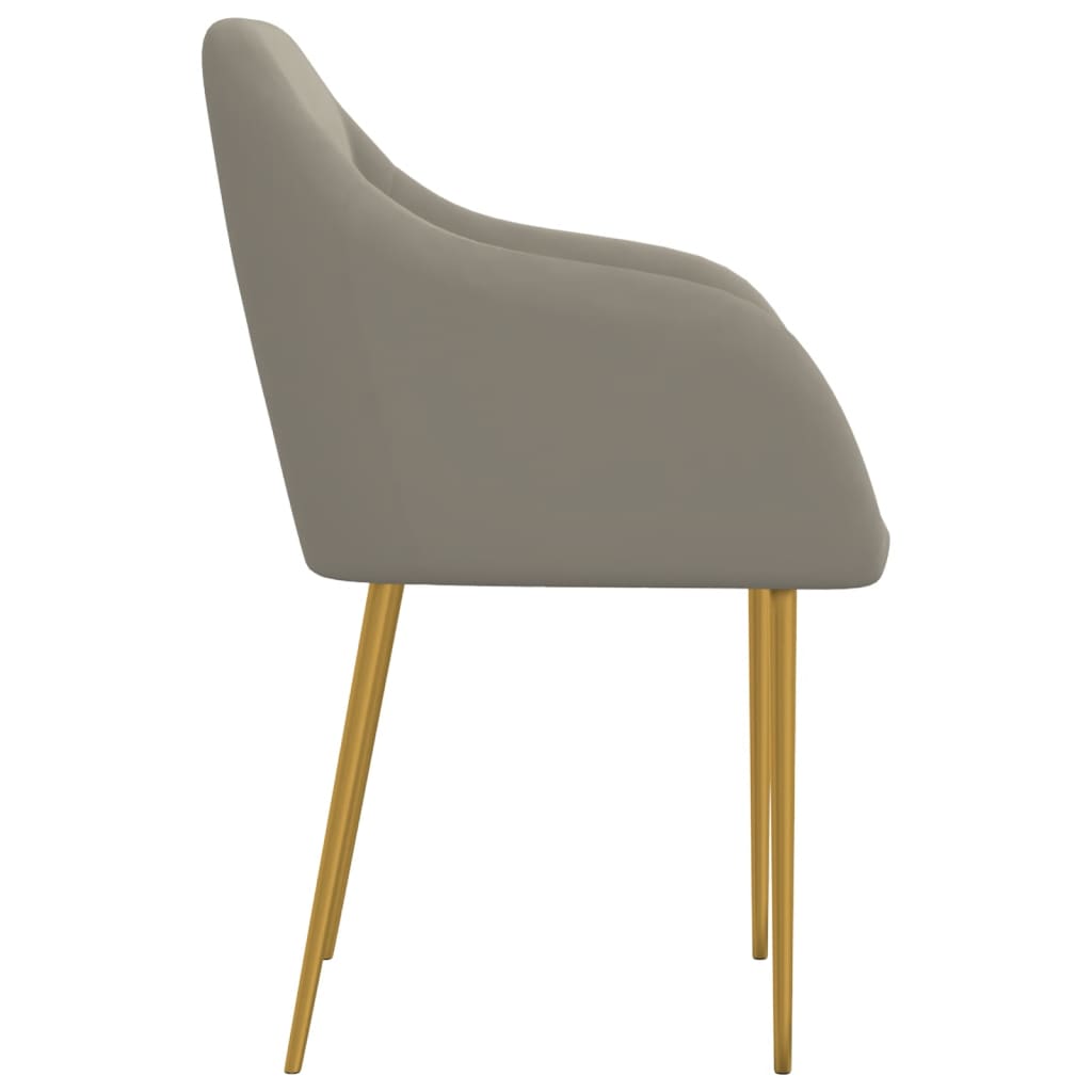 vidaXL Eetkamerstoelen 2 st fluweel lichtgrijs