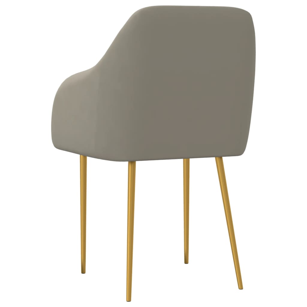 vidaXL Eetkamerstoelen 2 st fluweel lichtgrijs