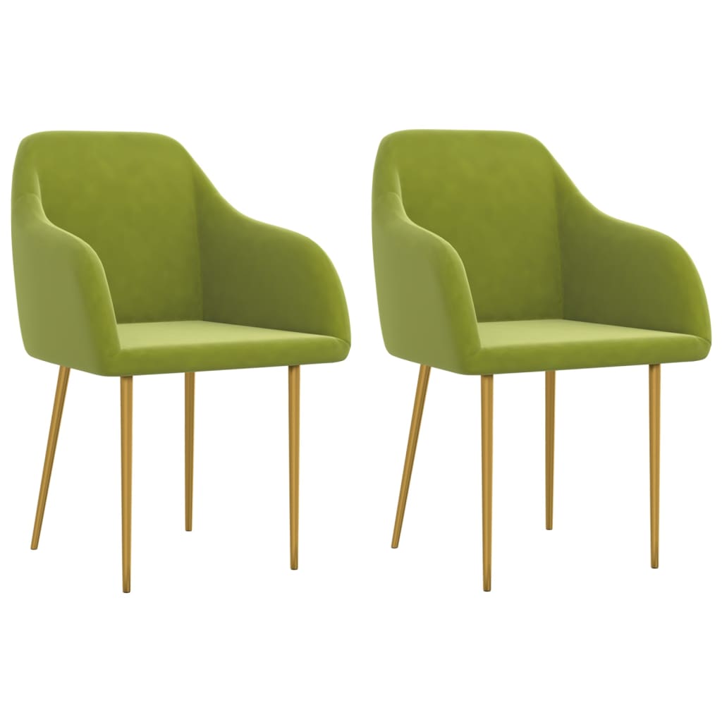 vidaXL Eetkamerstoelen 2 st fluweel lichtgrijs