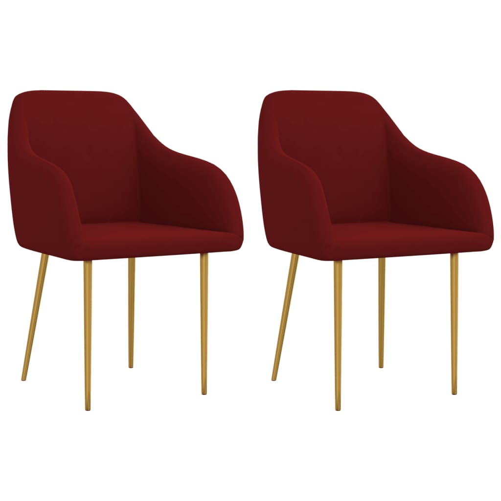 vidaXL Eetkamerstoelen 2 st fluweel lichtgrijs
