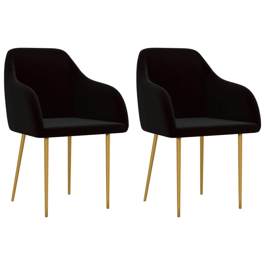 vidaXL Eetkamerstoelen 2 st fluweel lichtgrijs