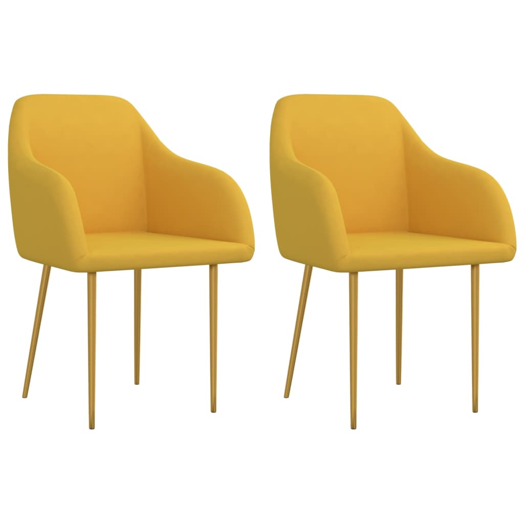 vidaXL Eetkamerstoelen 2 st fluweel lichtgrijs