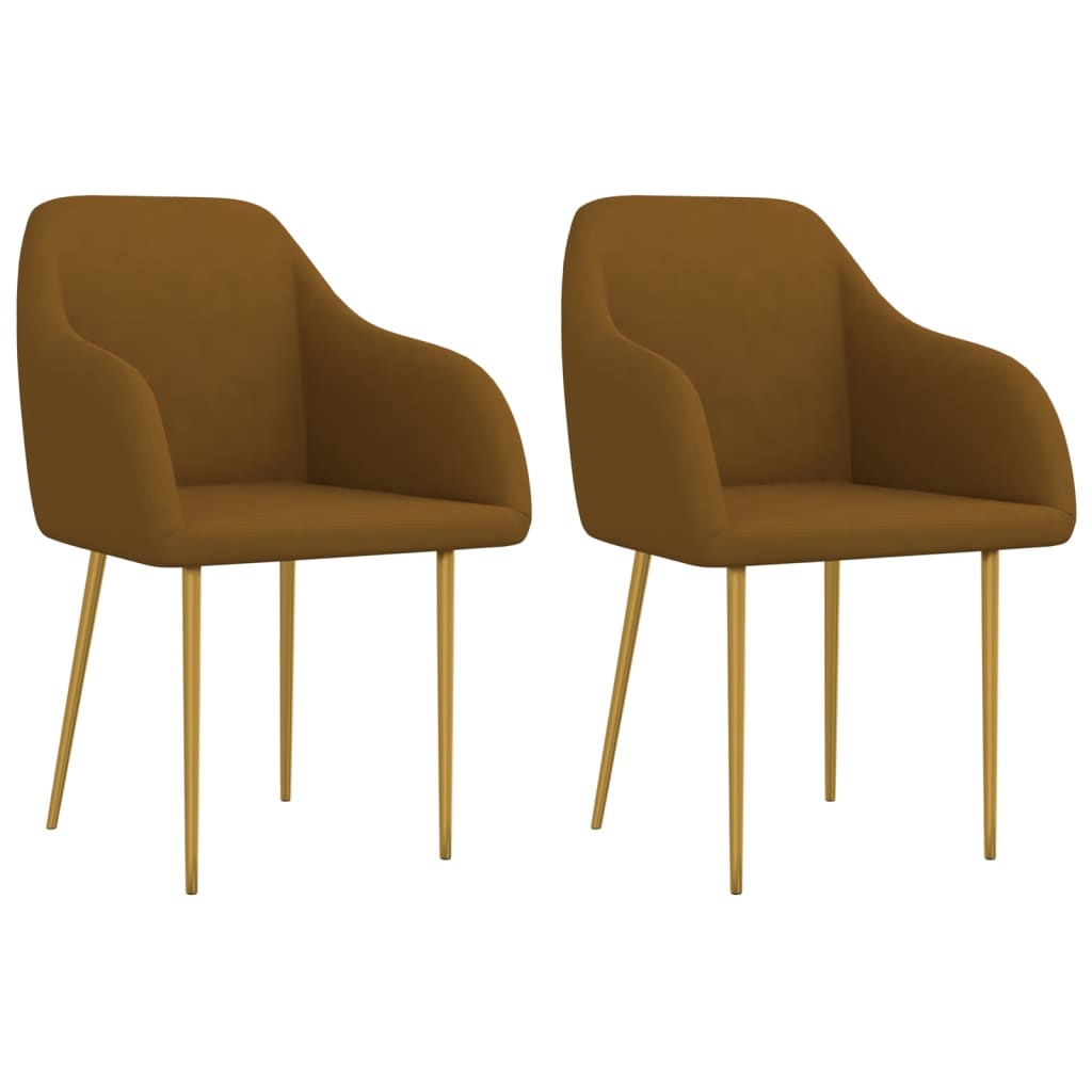 vidaXL Eetkamerstoelen 2 st fluweel lichtgrijs