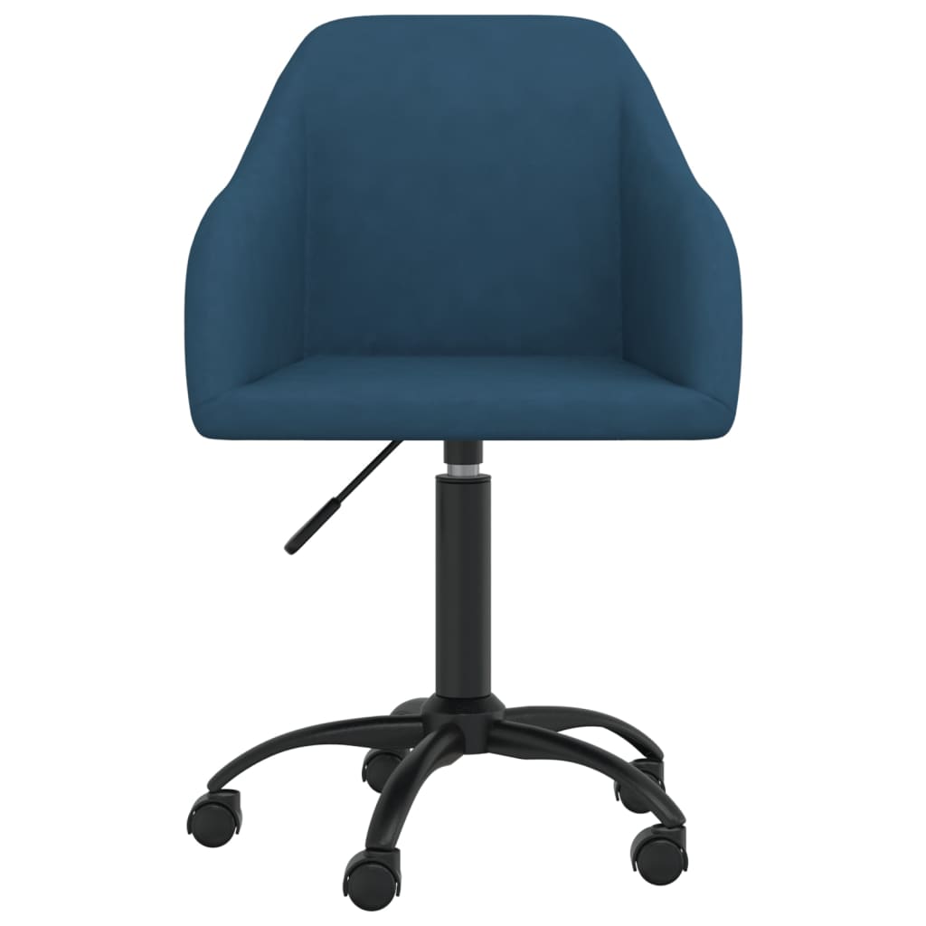 vidaXL Kantoorstoel draaibaar fluweel blauw