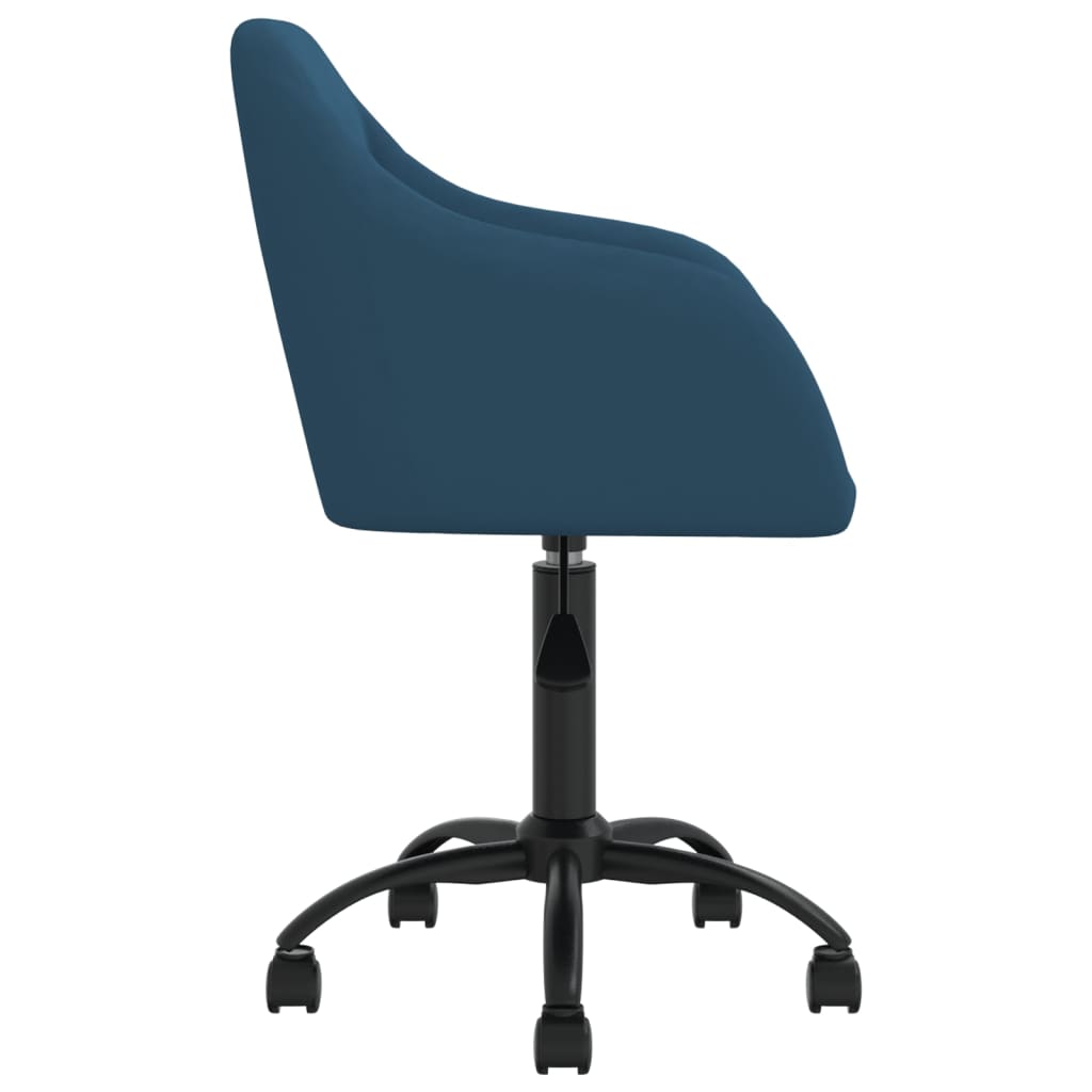 vidaXL Kantoorstoel draaibaar fluweel blauw