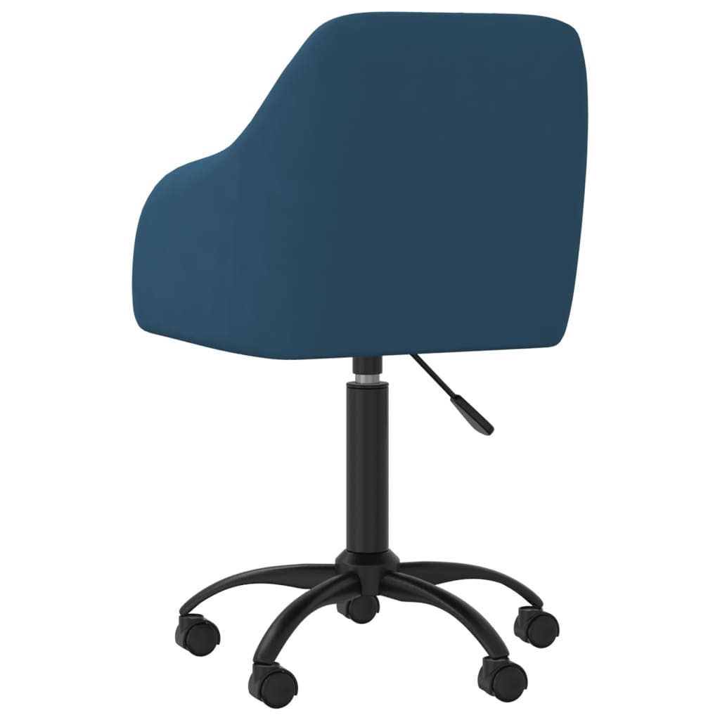 vidaXL Kantoorstoel draaibaar fluweel blauw
