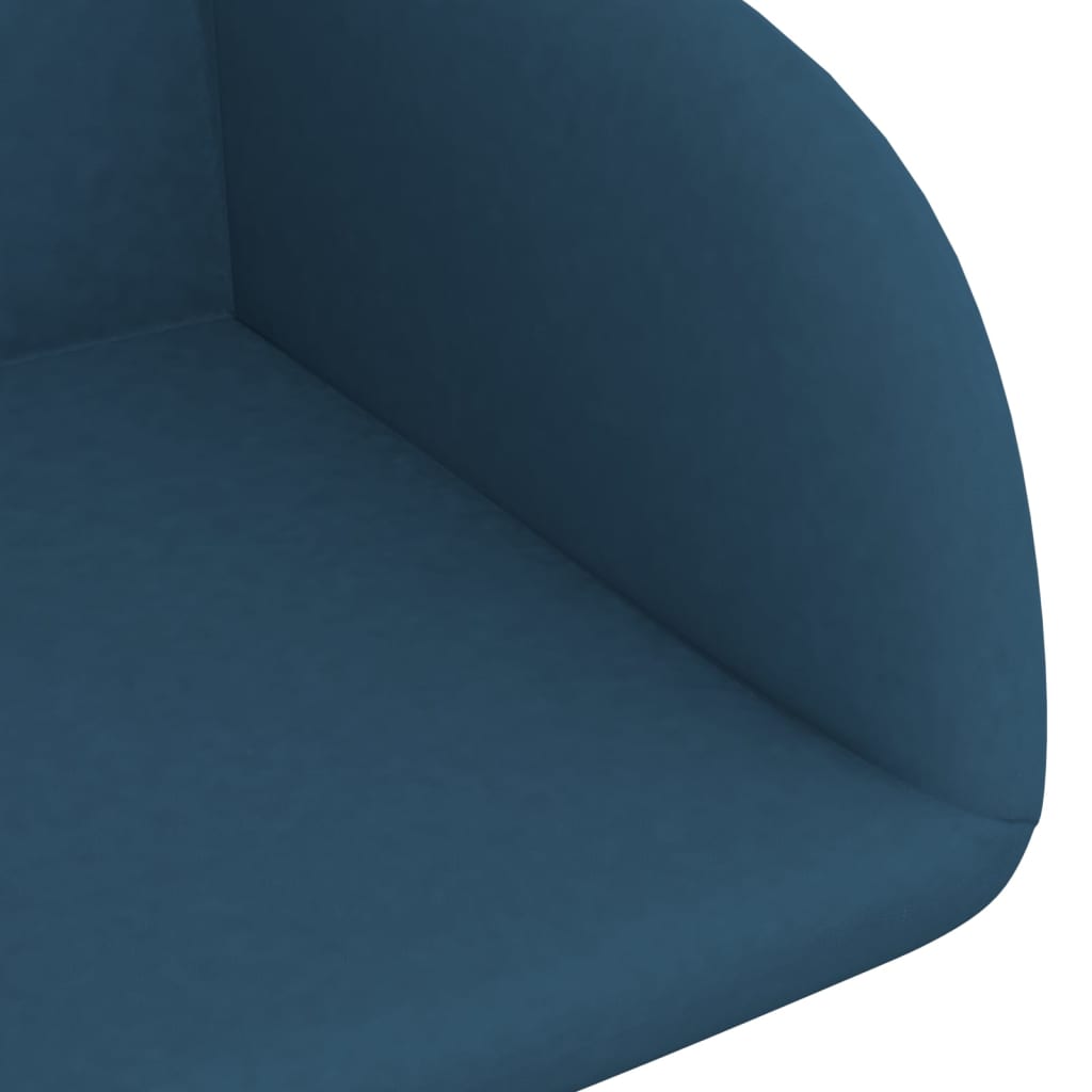 vidaXL Eetkamerstoelen draaibaar 2 st fluweel blauw